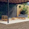 vidaXL Salon de jardin 6 pcs avec coussins gris bois de pin