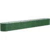 vidaXL Lit surélevé de jardin Acier enduit de poudre 332x40x36 cm Vert