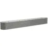 vidaXL Lit surélevé de jardin Acier enduit de poudre 332x40x36 cm gris