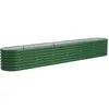 vidaXL Lit surélevé de jardin Acier enduit de poudre 260x40x36 cm Vert