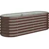 vidaXL Lit surélevé de jardin Acier enduit de poudre marron