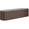 vidaXL Lit surélevé de jardin Acier enduit de poudre marron