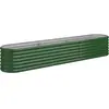 vidaXL Lit surélevé de jardin Acier enduit de poudre 224x40x36 cm Vert
