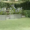 vidaXL Lit surélevé de jardin Acier enduit de poudre Argenté
