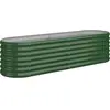 vidaXL Lit surélevé de jardin Acier enduit de poudre 152x40x36 cm Vert
