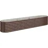 vidaXL Lit surélevé de jardin Acier enduit de poudre marron