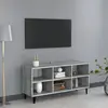 vidaXL Meuble TV avec pieds en métal Sonoma gris 103,5x30x50 cm