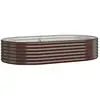 vidaXL Lit surélevé de jardin Acier enduit de poudre marron