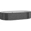 vidaXL Lit surélevé de jardin Acier enduit de poudre Anthracite