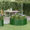vidaXL Lit surélevé de jardin Acier enduit de poudre 100x100x36cm Vert