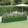 vidaXL Lit surélevé de jardin Acier enduit de poudre 368x80x68 cm Vert