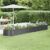 vidaXL Lit surélevé de jardin Acier enduit de poudre Anthracite