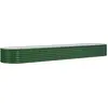vidaXL Lit surélevé de jardin Acier enduit de poudre 368x80x36 cm Vert