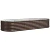 vidaXL Lit surélevé de jardin Acier enduit de poudre marron