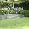 vidaXL Lit surélevé de jardin Acier enduit de poudre Argenté