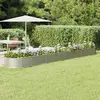 vidaXL Lit surélevé de jardin Acier enduit de poudre Argenté