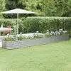 vidaXL Lit surélevé de jardin Acier enduit de poudre Argenté