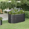 vidaXL Lit surélevé de jardin Acier enduit de poudre Anthracite