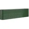 vidaXL Lit surélevé de jardin Acier enduit de poudre 260x40x68 cm Vert