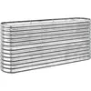 vidaXL Lit surélevé de jardin Acier enduit de poudre Argenté