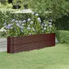 vidaXL Lit surélevé de jardin Acier enduit de poudre marron