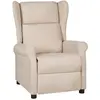 vidaXL Fauteuil inclinable Crème Tissu