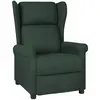 vidaXL Fauteuil inclinable Vert foncé Tissu