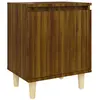 vidaXL Table de chevet avec pieds en bois Chêne marron 40x30x50 cm