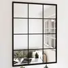 vidaXL Miroir mural noir 80x60 cm métal