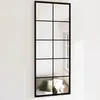 vidaXL Miroir mural noir 100x40 cm métal