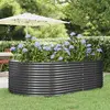 vidaXL Lit surélevé de jardin Anthracite Acier enduit de poudre