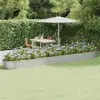 vidaXL Lit surélevé de jardin Acier enduit de poudre Argenté