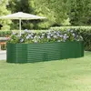 vidaXL Lit surélevé de jardin Acier enduit de poudre 322x100x68cm Vert
