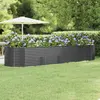 vidaXL Vidaxl Jardinière Acier Enduit De Poudre 396x100x68 Cm Anthracite