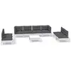 vidaXL Salon de jardin 9 pcs avec coussins bois de pin massif