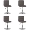 vidaXL Vidaxl Chaises Pivotantes À Manger Lot De 4 Taupe Tissu