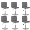 vidaXL Vidaxl Chaises Pivotantes À Manger Lot De 6 Gris Clair Tissu