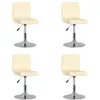 vidaXL Chaises pivotantes de salle à manger 4 pcs Crème Tissu