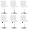 vidaXL Vidaxl Chaises De Salle À Manger 6 Pcs Blanc Similicuir
