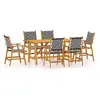 vidaXL Ensemble de salle à manger de jardin 7 pcs Bois d'acacia solide