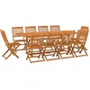 vidaXL Ensemble à manger de jardin 11 pcs Bois d'acacia massif
