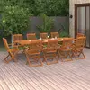 vidaXL Ensemble à manger de jardin 11 pcs Bois d'acacia massif