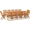 vidaXL Mobilier à dîner de jardin 13 pcs Bois d'acacia massif