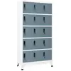 vidaXL Armoire à casiers Gris clair et gris foncé 90x40x180 cm Acier