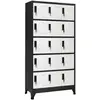vidaXL Armoire à casiers Anthracite et blanc 90x40x180 cm Acier
