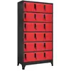 vidaXL Armoire à casiers Anthracite et rouge 90x40x180 cm Acier