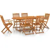 vidaXL Ensemble à manger de jardin 7 pcs bois massif d'acacia