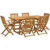 vidaXL Ensemble à manger de jardin 7 pcs bois d'acacia massif