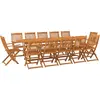Vidaxl - Ensemble à manger de jardin 13 pcs bois d'acacia solide Marron