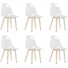 vidaXL Chaises à manger lot de 6 Transparent PET